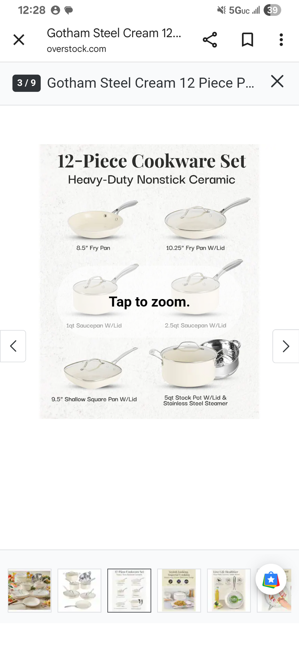 Gotham steel cream 12 piece, Ceramic cookware set, with stay cool handles
