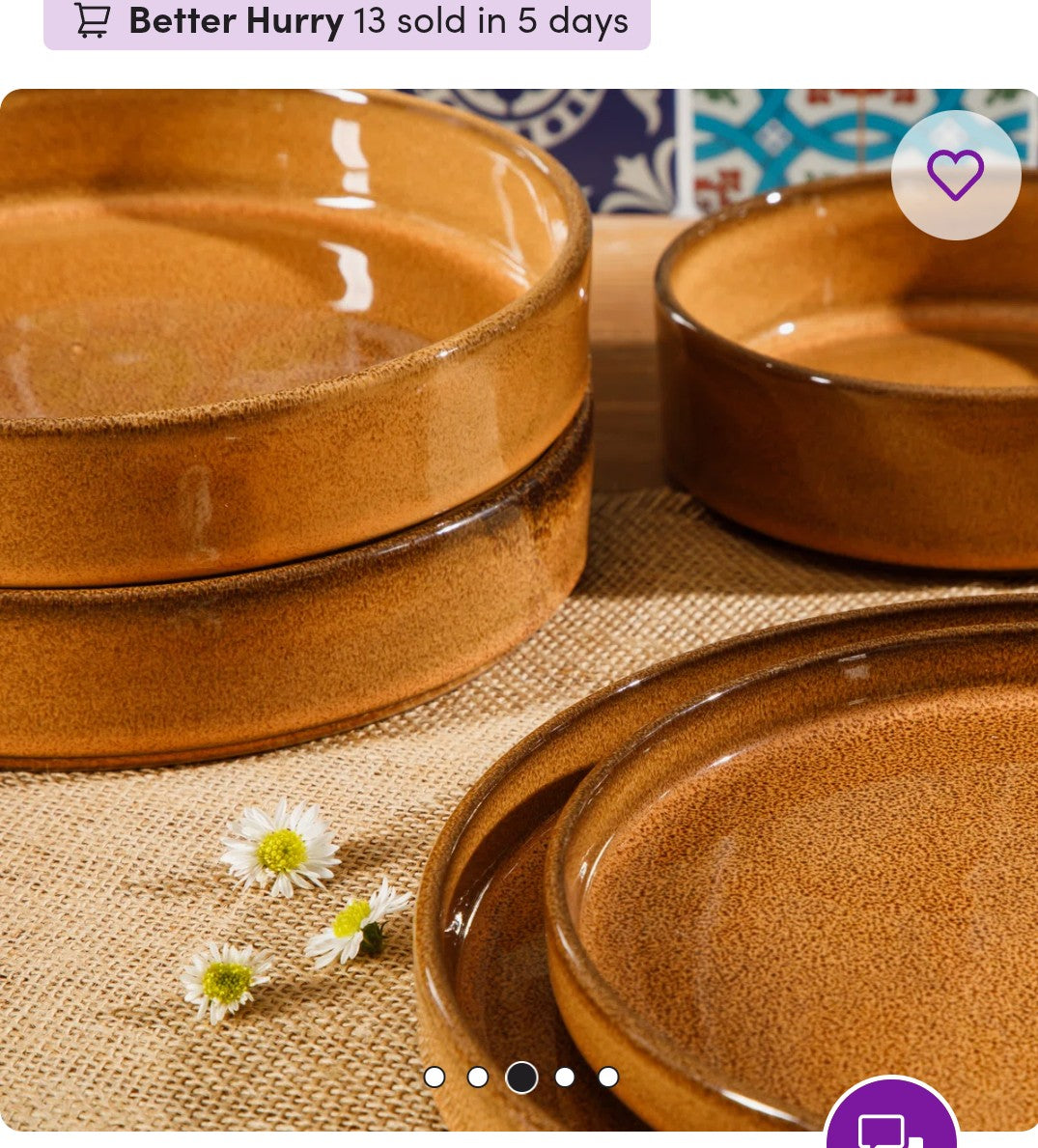 Santorini  terracotta dinnerware/ color..amber