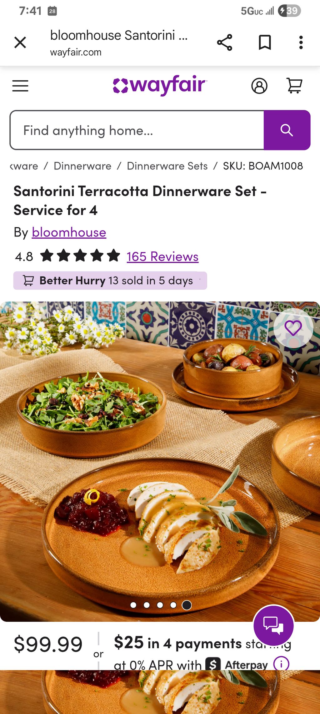 Santorini  terracotta dinnerware/ color..amber