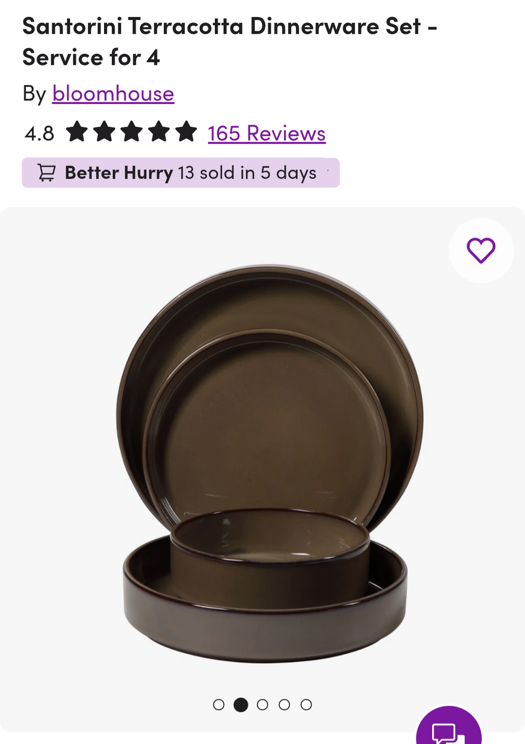 Santorini terracotta dinnerware/ driftwood color