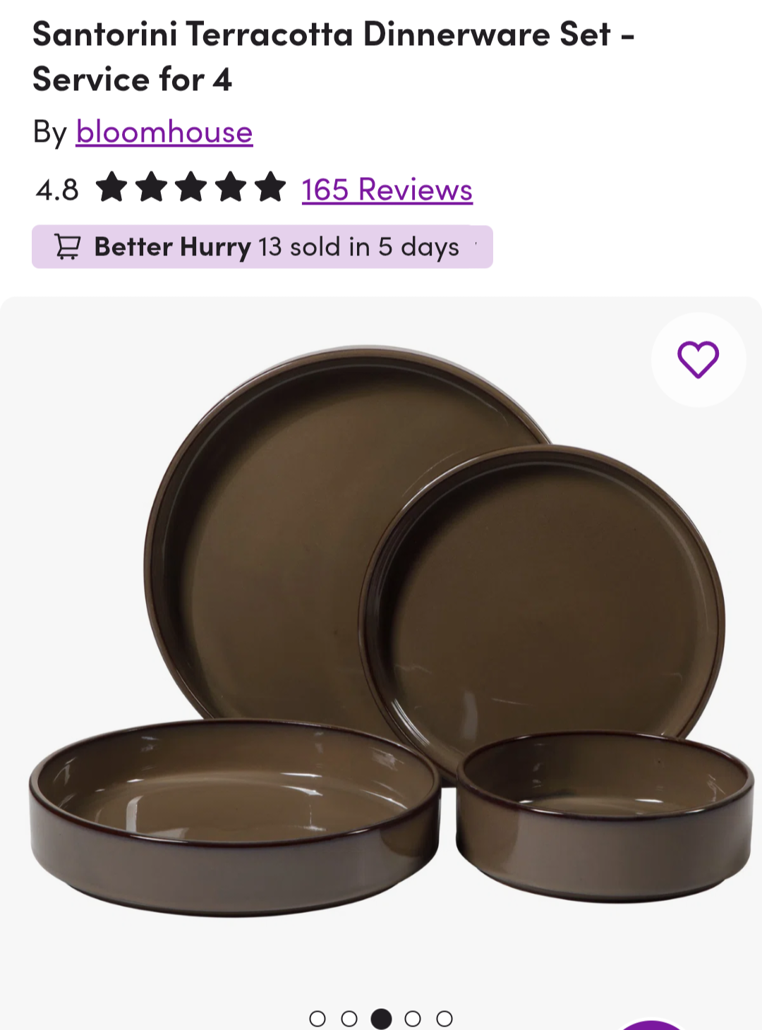 Santorini terracotta dinnerware/ driftwood color