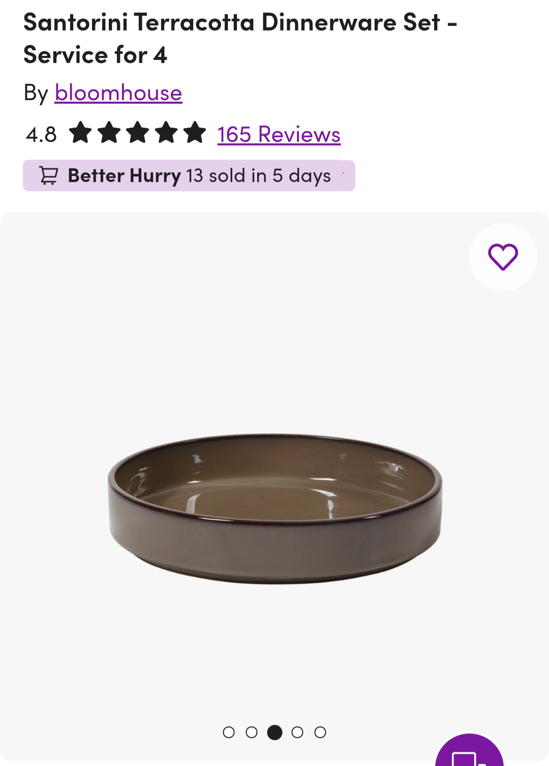 Santorini terracotta dinnerware/ driftwood color