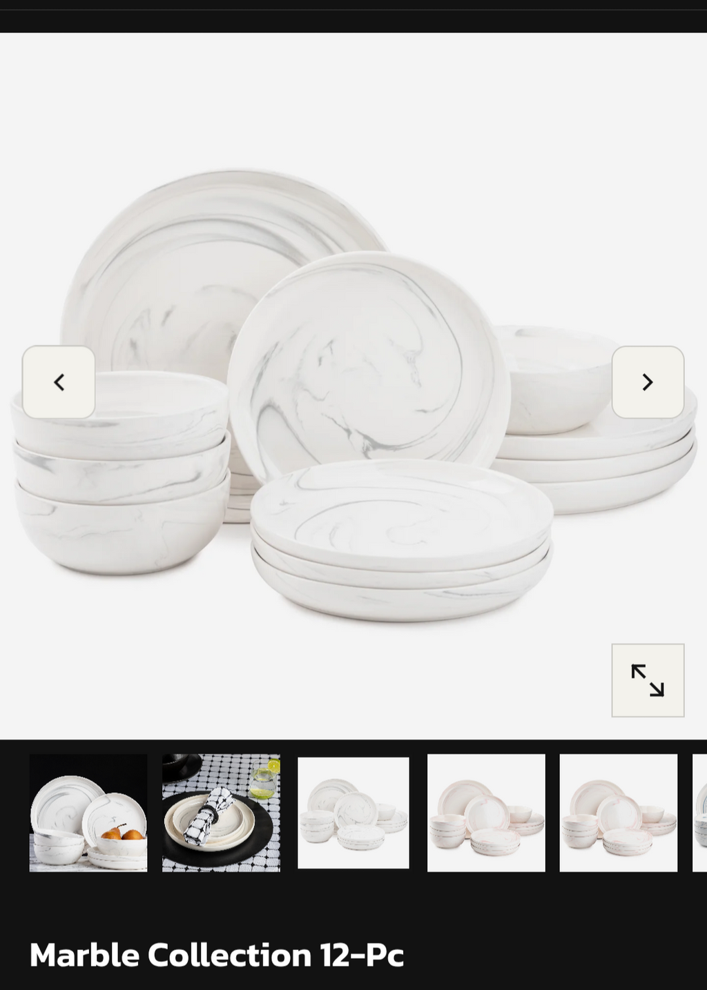 Marble collection 12 piece,  pink blue and Grey