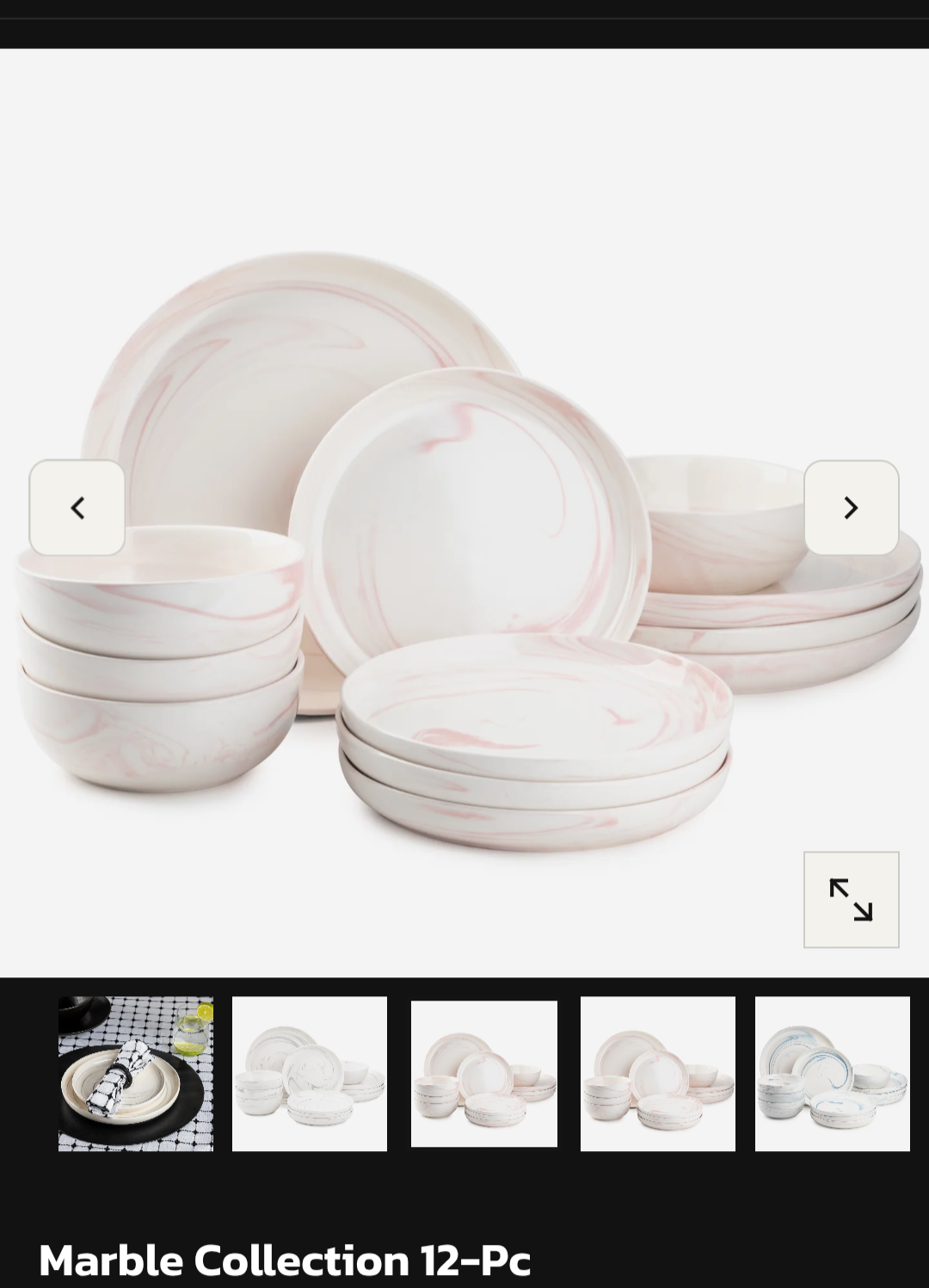 Marble collection 12 piece,  pink blue and Grey