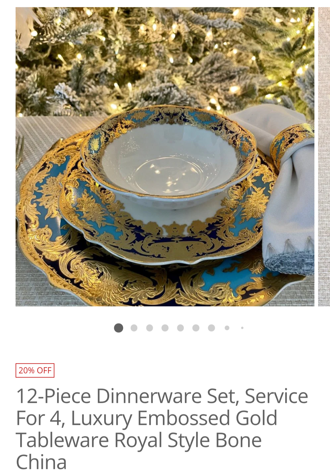 12 piece dinnerware set,  luxury embossed,  gold tableware,  royal style bone China