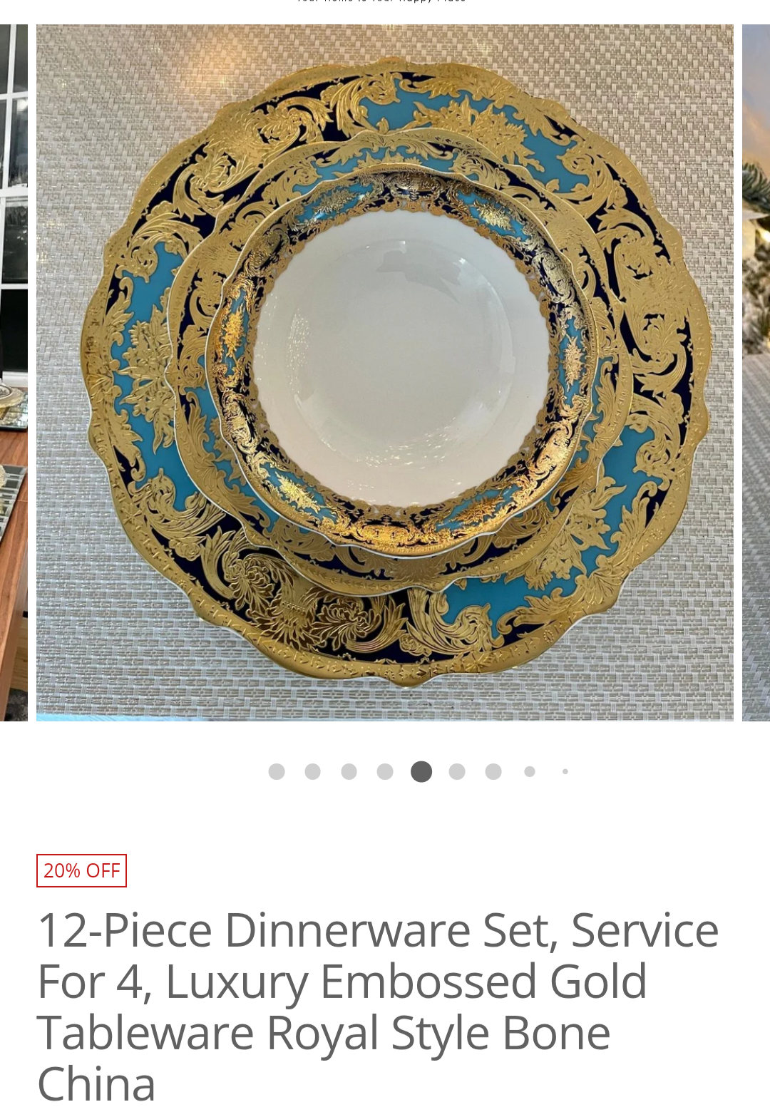 12 piece dinnerware set,  luxury embossed,  gold tableware,  royal style bone China