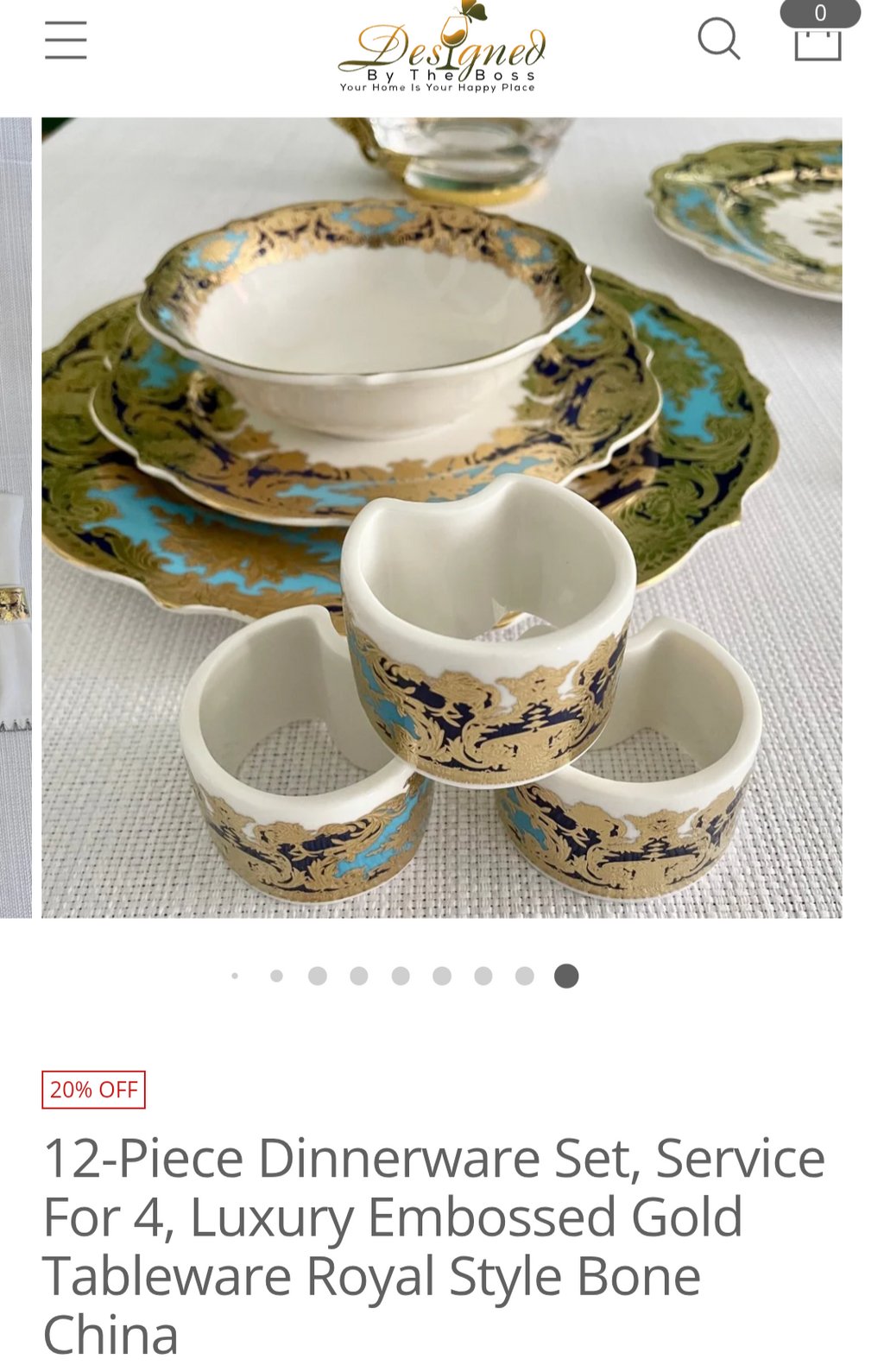 12 piece dinnerware set,  luxury embossed,  gold tableware,  royal style bone China