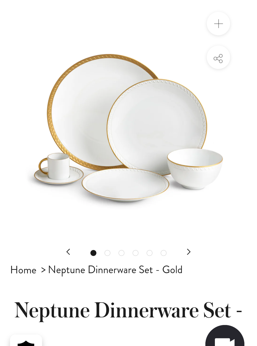 Neptune dinnerware set Gold