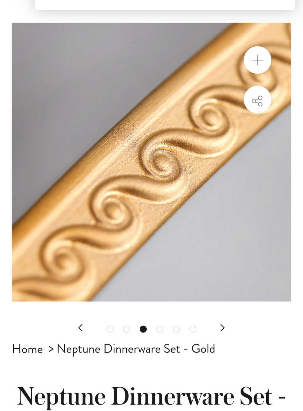 Neptune dinnerware set Gold