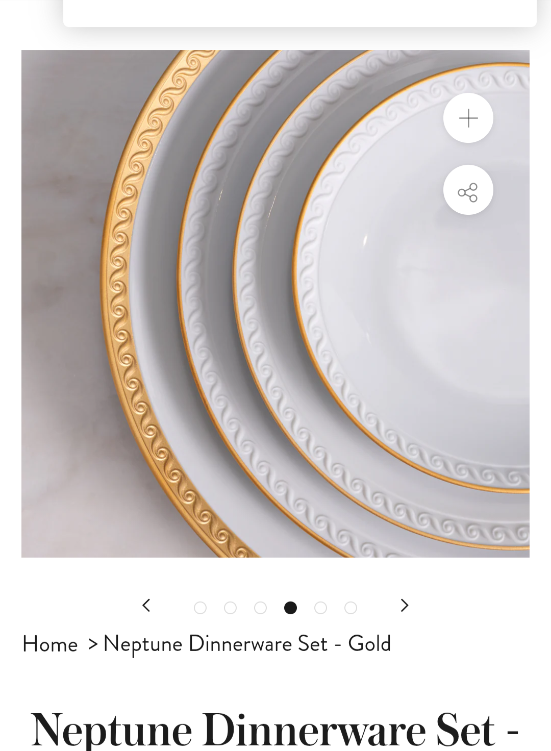 Neptune dinnerware set Gold