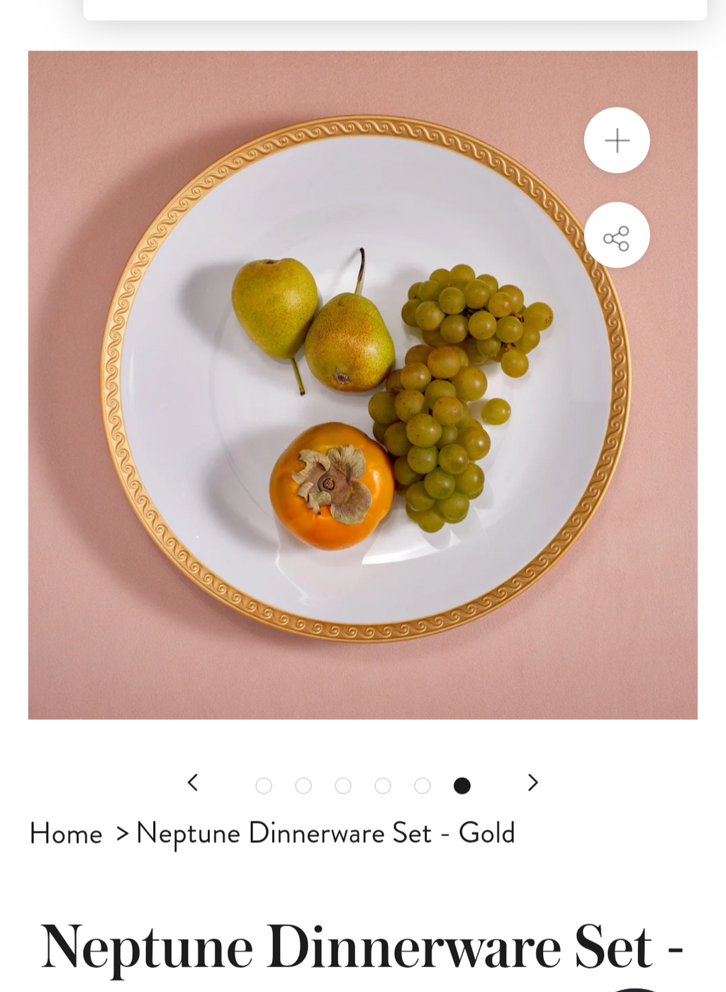 Neptune dinnerware set Gold