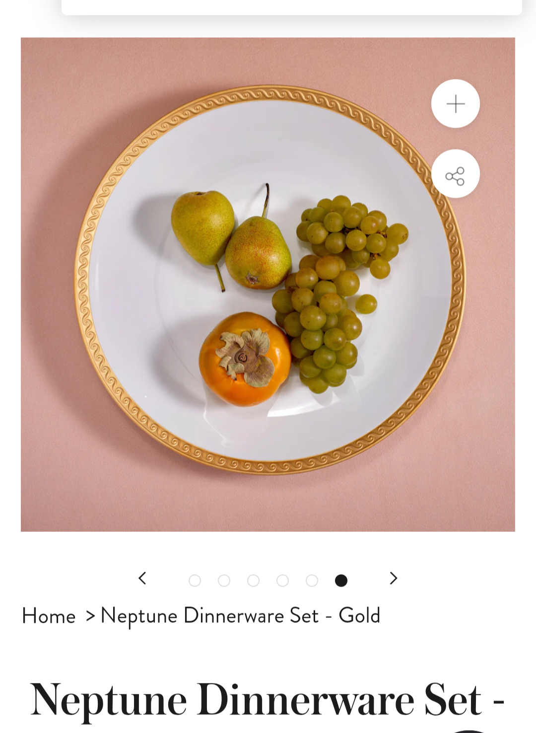 Neptune dinnerware set Gold
