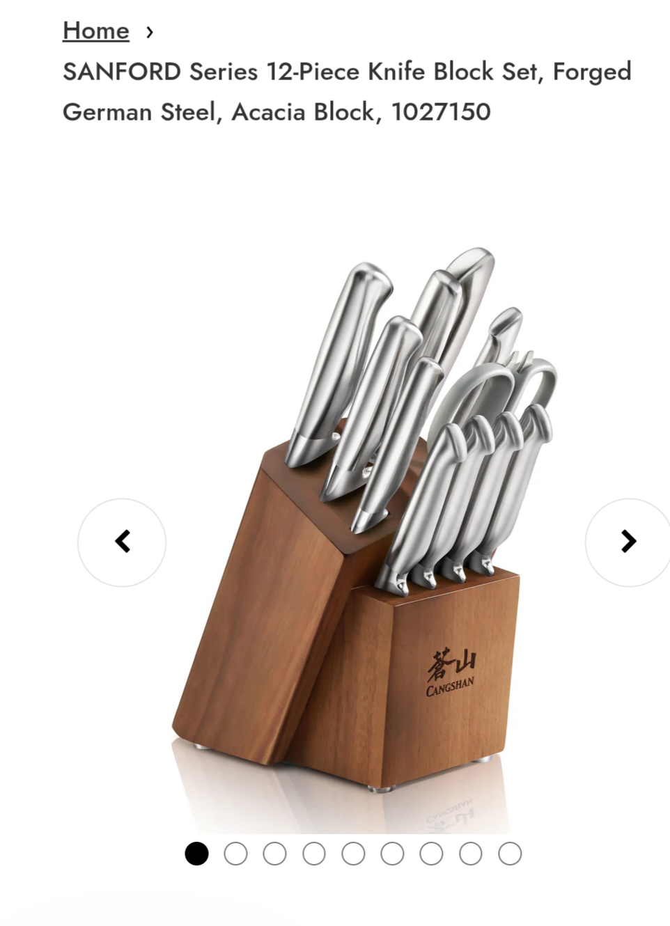 Sanford series 12 piece knife block set,  forged German Steel
