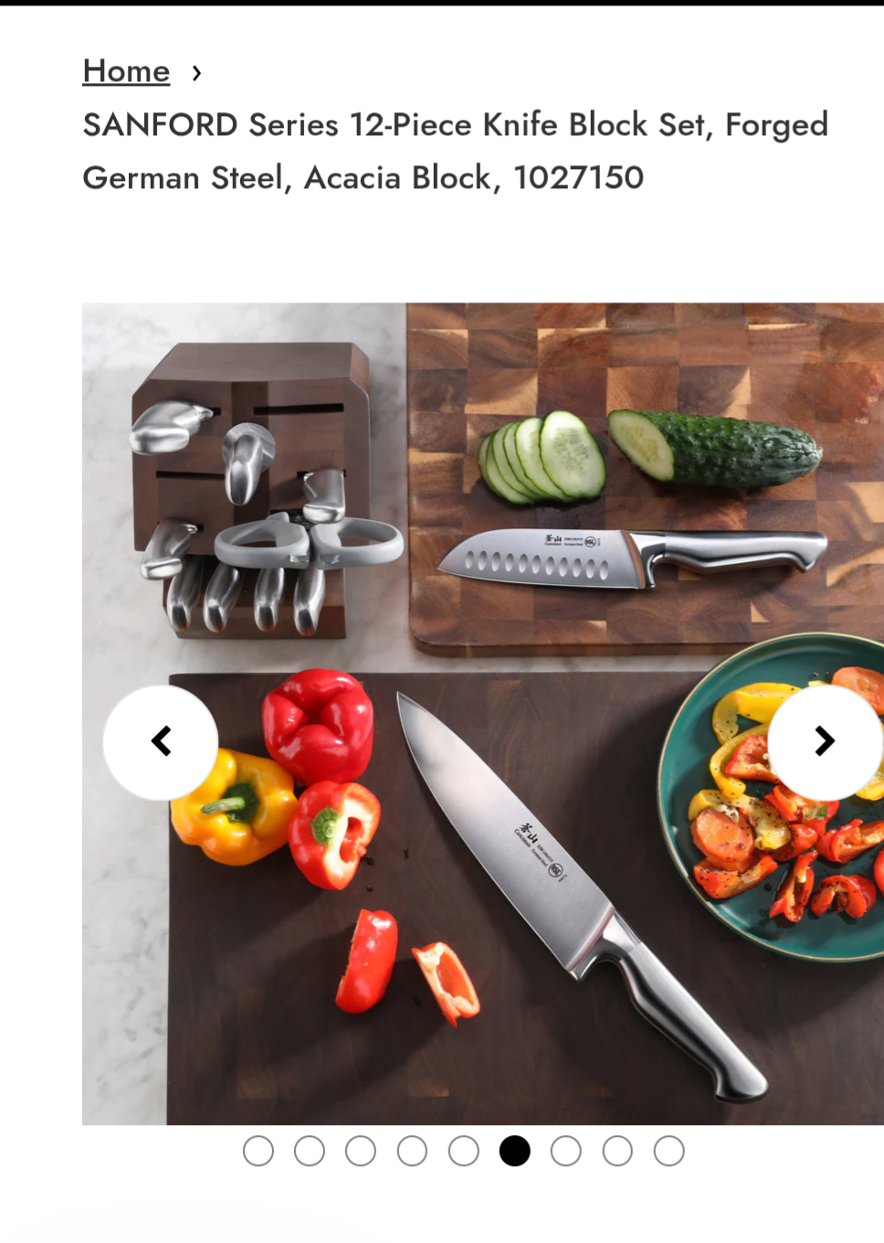 Sanford series 12 piece knife block set,  forged German Steel
