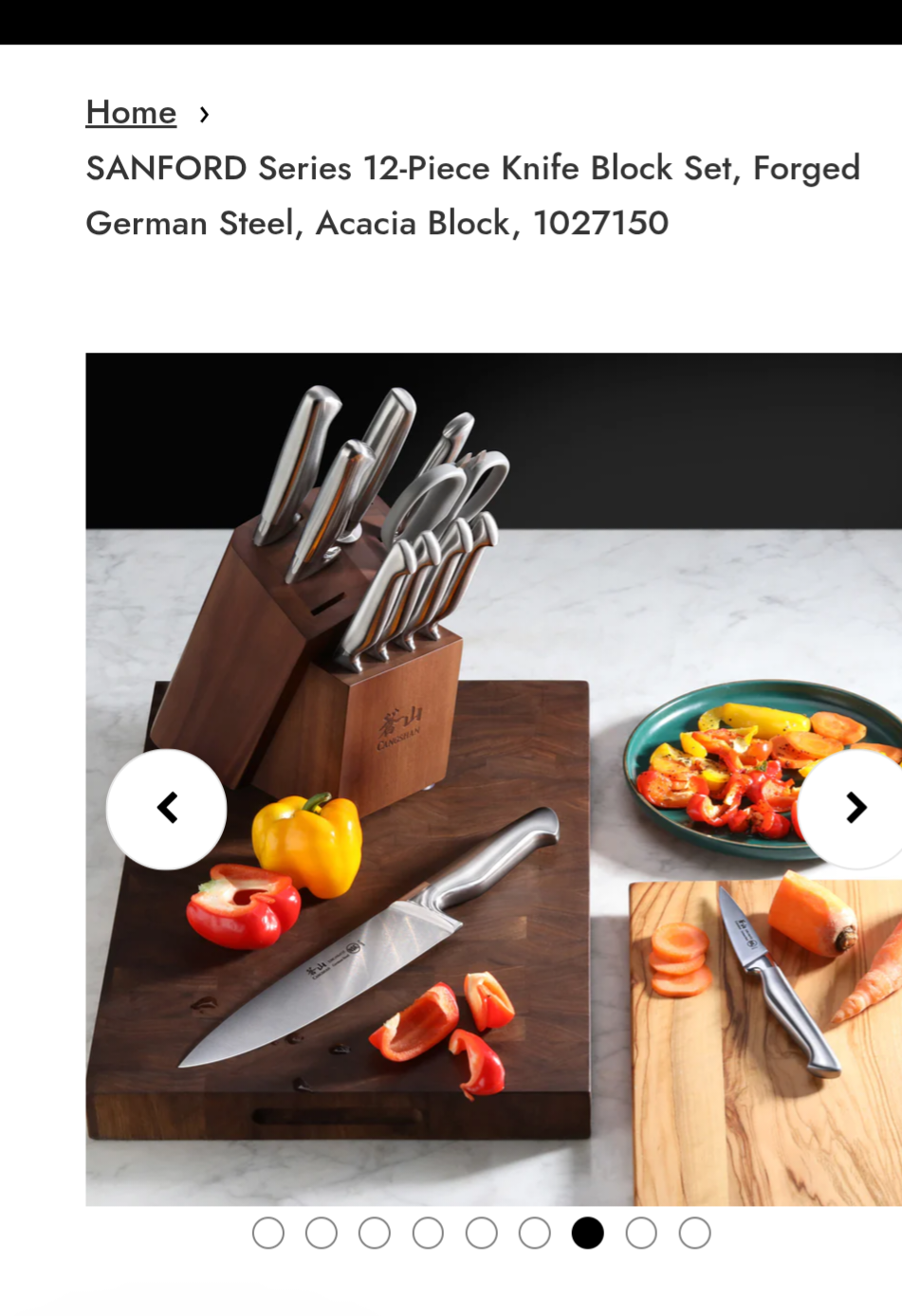 Sanford series 12 piece knife block set,  forged German Steel